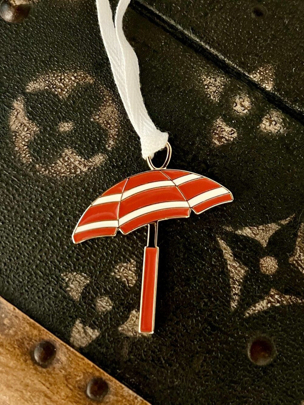 Loro Piana 2026 Summer Orange Gold Umbrella Bag Charm